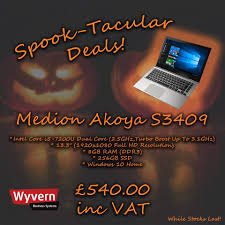 User manual for the medion akoya s3409 md 60314 in english. Wyvern Business Systems Looking For A Spook Tacular Deal We Ve Got An Amazing Price On This 13 3 Medion Akoya S3409 I5 8gb Ram And A 256gb Ssd For 540 00 Inc Vat