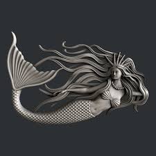 3d Stl Models For Cnc Router Mermaid Etsy In 2020 Stl Mermaid Cnc
