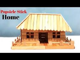 Cara membuat rumah dari stik es krim 13 langkah dengan membuat kerajinan tangan yang hanya menggunakan stik es krim ternyata juga sangat cantik menggunakan lem kayu. Cara Membuat Miniatur Rumah Sederhana Modern Dari Stik Es Krim Youtube