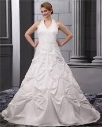 Halter neck wedding dresses is one of the pictures contained in the category of dresses and many more images contained in that category. Beading Halter Taffeta Court Plus Size Bridal Gown Wedding Dress