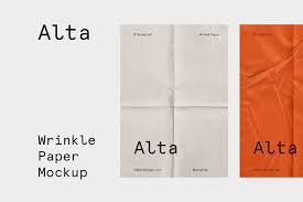 Download Wrinkle Fold Paper Mockup Creative Photoshop Templates Creative Market Yellowimages Mockups