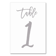 Create Your Own Table Card Zazzle Com Wedding Table Number Cards Hand Lettering Silver Table