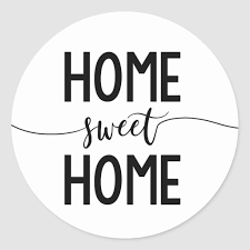 Home Sweet Home Classic Round Sticker Zazzle Com In 2021 Sweet Home Round Stickers Custom Stickers