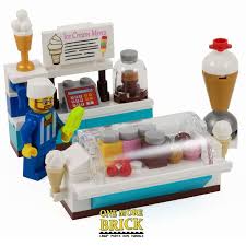 Lego Ice Cream Shop Balcao Ice Lolly De Verao Com Minifigure Frigobar E Extras Arquitetura Ideias Lego Lego Diy Lego Boxes