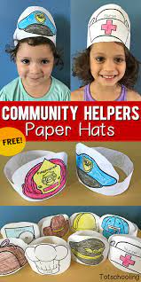 Minion coloring pages to print 25 coloring. Community Helpers Printable Paper Hats Totschooling Toddler Preschool Kindergarten Educational Printables