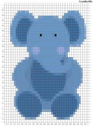 Elephant Knit Chart Crochet C2c Charts Afghans Cross