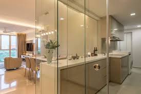 8 Ways To Do A Semi Open Kitchen In Your Hdb Semi Open Kitchen Kitchen Door Designs Open Kitchen And Living Room