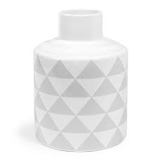 Vaso Grigio A Motivi In Dolomite H 22 Cm Scandinave Porcelain Vase Vase Blue White Living Room