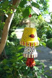 Gartendeko Tontopfen Windspiel Basteln Windspiele Topfblumen Bemalte Topfe