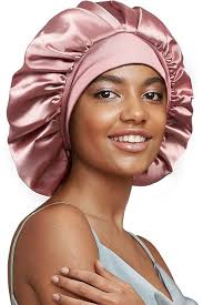 Amazon.com: Funda de pelo con forro de satén para mujer, gorra de dormir  ajustable de doble cara con cordón para protección natural del cabello  rizado, Negro, 13pulgadas : Belleza y Cuidado Personal
