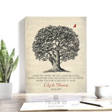 Read our full terms & conditions. Our Song Is My Favorite Personalized Ten Year Anniversary Oak Tree Poem Gift For Husband Custom Art Print 1340 Lucky Tusk Art