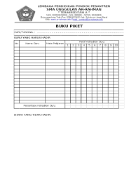Contoh Format Jurnal Guru Piket Ilmusosial Id
