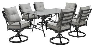 34 non combo product selling price : Lavallette 7 Piece Dining Set Silver Linings With 6 Swivel Rockers Transitional Outdoor Dining Sets By Buildcom Houzz
