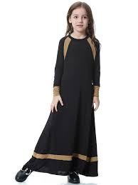Sponsored Ebay Kids Girls Muslim Long Sleeve Maxi Dress Islamic Arab Abaya Dress Kaftan S Size Baju Anak Baju Muslim Anak