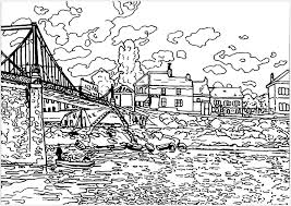 With all of the wonderful artists out there creating their works to share for free with the world, i thought it would be. Alfred Sisley The Bridge At Villeneuve La Garenne Masterpieces Adult Coloring Pages