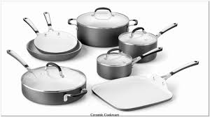 Calphalon Piece Ceramic Non Stick Large In 2020 Ceramic Cookware Set Ceramic Nonstick Cookware Cookware Set