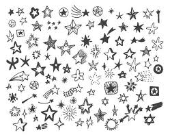 Hand Drawn Doodle Stars Scrapbook Clipart Stars Photoshop Etsy In 2021 How To Draw Hands Star Clipart Doodles
