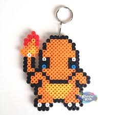 Pokemon Charmander Keychain Sprite Perler Art Creation Ebay Pokemon Perle Pixel Art Creatif