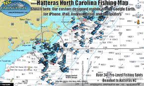 North Carolina Fishing Spots Maps Gps Coordinates For