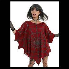 Clark county scaregrounds in washington was nice enough to invite me to their haunted house to take some promo photos of beetlejuice & lydia. Hot Topic Jackets Coats Hot Topic Red Lydia Deetz Poncho Poshmark