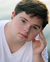 Young man with left hand