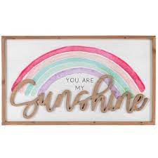 You Are My Sunshine Rainbow Wood Wall Decor Hobby Lobby 5227558 Girls Wall Decor Rainbow Wall Decor Rainbow Wood