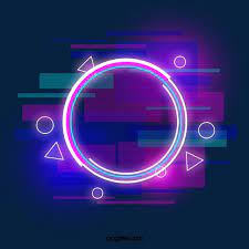 Borda Redonda De Neon Defeituoso Azul Roxo Holografico Circular Falha Imagem Png E Psd Para Download Gratuito Neon Design Neon Round Border