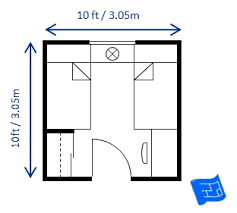 Average guest room size but in general, a guest room is bigger than a kids' room but smaller than a master bedroom. Bedroom Size