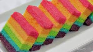 Gak pake whipcream biar lebih sehat.jd toppingnya gak nempel n gak bisa byk2 Yummy Yuk Intip Resep Kue Bolu Kukus Pelangi Tanpa Santan Anti Gagal