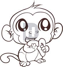 They are very cute and if you play around with. How To Draw A Cute Monkey Easy Drawing Tutorial Easy