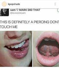 Mark S Got A Tongue Piercing Omg Tongue Piercing Tongue Piercing Tumblr Piercing