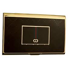 This business card holder is made with brown tanned cowhide leather, made in the usa. Business Card Holder Gucci Promotions