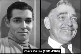 From left, American actor Thomas Mitchell (1892-1962), the famous Gerald  O'Hara in "Gone With the Wind", film director John Ford (1894-1973), and  actors Clark Gable (1901-1960), Robert Montgomery (1904-1981), and John  Wayne (