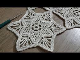 Tigisi Orgu Yildiz Motifli Dantel Yapimi Runner Masa Ortusu Sehpa Ortusu Crochetdoily Youtube Tig Desenleri Tig Motifleri Tig Isleri
