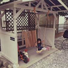 玄関 入り口 こどもと暮らす ブランコ diy ブランコ 自転車置き場 などのインテリア実例 2016 05 28 14 51 53 roomclip ルームクリップ ブランコ diy 自転車置き場 自転車小屋