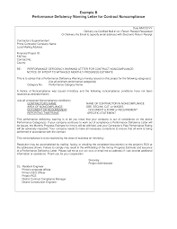 Performance Deficiency Warning Letter For Non Compliance Sk Templates At Allbusinesstemplates Com