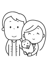 Dibujo de una familia para pintar o imprimir (padres con su hijo). Dibujo Para Colorear Familia Dibujos Para Imprimir Gratis Img 30447