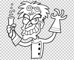 Mad Scientist Black And White Science Png, Clipart, Art, Black, Cartoon,  Color, Coloring Book Free Png