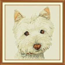 Details About Westie Dog Cross Stitch Chart 12 0 X 12 0 Inches