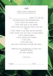 Self Love Contract Believe Soul Contract Self Love