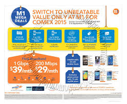 With fast internet download speeds being all the rage right now, m1 fibre broadband plans, are usually competitively priced with reportedly fast and stable . M1 Comex Mega Deals 03 06 September 2015 Supermarket Promotions