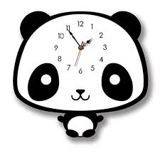 Kitchen room kitchen clipart black and white. Buy Sheee Panda Wall Clock Designer Acrylic Frameless Wall Clock Decor For Living Room Kitchen Bedroom Office Not A Sticker Online At Low Prices In India Amazon In