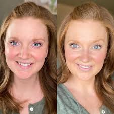 This is me with my new makeup. Whitney Taylor, you had suggested nude lip  and cheek color for me, but I went with ballerina instead. I'm thinking  that you were right and