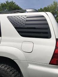 Matte Black American Flag Decal 4runner Toyota 4runner 4th Gen Flag Decal Toyota 4runner American Flag Decal 4runner Accessories