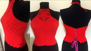 tig isi motifli arkadan ve boyundan bagcikli orgu kirmizi bustiyer yapilisi videolu tam anlatimli bustiyer nasil orulur ogrenmek i krose ust krose bustiyerler