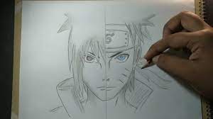 Tutoriel pour enfant comment dessiner Sasuké et Naruto (HD) - YouTube