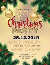 Christmas Party Event Video Flyer Template Christmas Party Christmas Poster Party Event