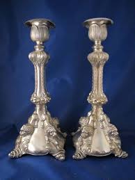 Rare Polish Poland Antique Lion Silver Plated Candlesticks Candle Holders Brass Ebay Candle Holders Candlesticks Candles