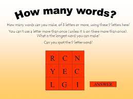 Every word on this site is . Can You Spot The 9 Letter Word Ppt Video Online Download