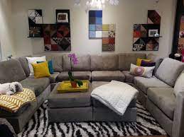 This 6s Taupe U Shaped Couch With Fun Accessories Can Be Found At Lovesac In The Falls Mall In Sofa Bed Living Room L Shaped Living Room Living Room Sectional